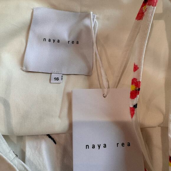 NAYA REA white cherry midi Summer sundress  MILANA DRESS size 16 - Picture 8 of 12